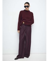 Mango - Knitted Sweater With Perkins Neck - Lyst