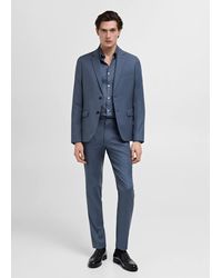 Mango - Stretch Fabric Super Slim-Fit Suit Trousers - Lyst