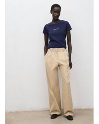 Mango - Logo Cotton T-Shirt - Lyst