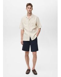 Mango - Denim Bermuda Shorts With Drawstring - Lyst