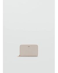 Mango - Medium Wallet With Saffiano Effect - Lyst