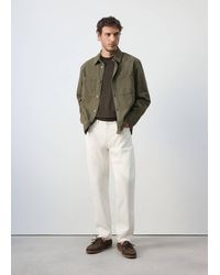 Mango - Denim Overshirt Pockets - Lyst