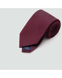 Mango - Plain Silk Tie - Lyst