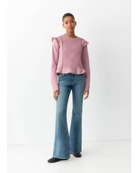 MANGO TEEN - Smocked T-Shirt With Ladder Stitch Detail - Lyst