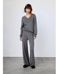 Mango - Straight-Leg Trousers, 100% Cotton, Soft Feel - Lyst