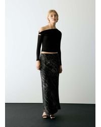 MANGO TEEN - Asymmetric-Neck Cotton T-Shirt - Lyst