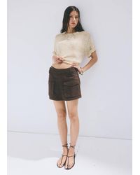 Mango - Cargo Denim Culottes - Lyst