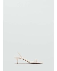 Mango - Kitten-Heel Sandals With Strap - Lyst