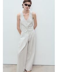Mango - Linen-Blend Suit Waistcoat - Lyst