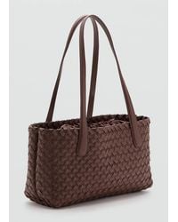 Mango - Geflochtener Tote-Bag - Lyst