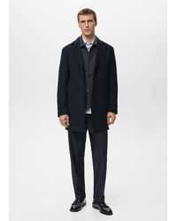 Mango - Lightweight Recycled Wool Coat - Lyst