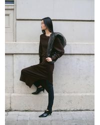 Mango - Leather Boots With Kitten Heels - Lyst