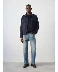 Mango - Suede-Effect Jacket With Pockets - Lyst