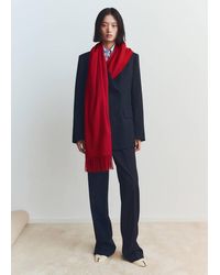 Mango - Fringed Edge Scarf Chocolate - Lyst