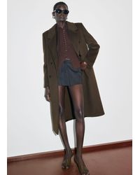 Mango - Double-Breasted Wool Coat - Lyst