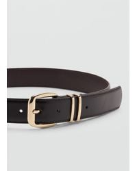 Mango - Square Buckle Belt - Lyst
