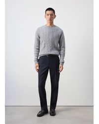 Mango - 100% Wool Cable-Knit Jumper - Lyst