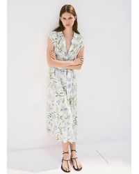 Mango - Floral-Print Shirt-Style Dress - Lyst