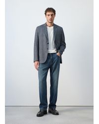 Mango - Slim Fit Linen Cotton-Blend Blazer - Lyst