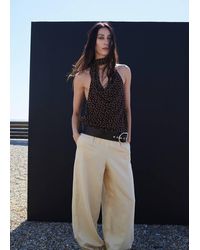 Mango - Draped Neck Scarf Top - Lyst
