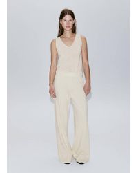 Mango - V-Neck Knit Top - Lyst