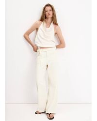 Mango - Low-Rise Tie Jeans - Lyst