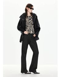 Mango - Feinstrick-Pullover Mit Zebramuster - Lyst