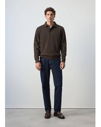 Mango - Regular Fit Polo-Neck Sweatshirt - Lyst