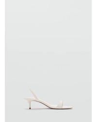 Mango - Kitten-Heel Sandals With Strap - Lyst