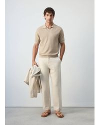 Mango - 100% Cotton Knitted Polo Structure - Lyst