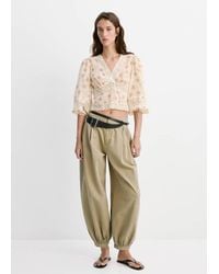 Mango - Floral Lace Blouse - Lyst