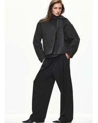 Mango - Scarf-Collar Cloth Jacket Dark Heather - Lyst