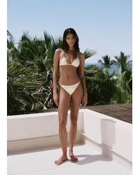 Mango - Studded Triangle Bikini Top - Lyst