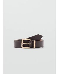 Mango - Embossed Buckle Belt - Lyst