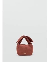 Mango - Bambula Handbag With Bow - Lyst