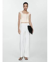 Mango - Buttoned Crop Top Off - Lyst