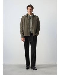Mango - Regular Fit Flannel Overshirt - Lyst