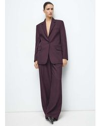 Mango - Straight Suit Jacket With Lapel Pockets - Lyst