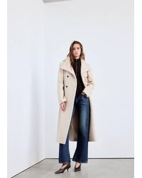 Mango - Manteco Wool Coat With Funnel Neck - Lyst