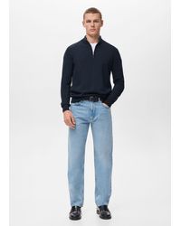Mango - 100% Merino Wool Sweater With Perkins Collar - Lyst