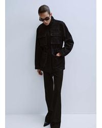 Mango - Oversized Denim Parka With Pockets - Lyst