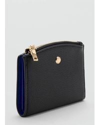 Mango - Wallet With Button Flap - Lyst