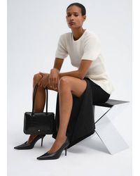 Mango - Crocodile-Effect Handbag - Lyst