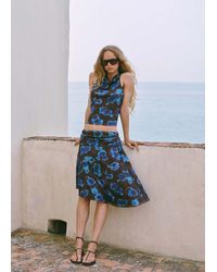 Mango - Floral Print Top - Lyst