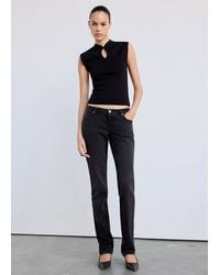 Mango - Perkins-Neck Sweater With Cut-Out - Lyst