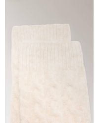 Mango - Chunky-Knitted Braided Socks - Lyst
