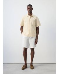 Mango - Regular Fit Cotton-Linen Blend Shirt - Lyst