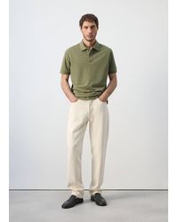 Mango - 100% Cotton Piqué Polo - Lyst