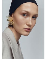 Mango - Maxi Flower Earrings - Lyst