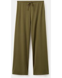 Mango - Straight-Fit Trousers With Elastic Waist - Lyst